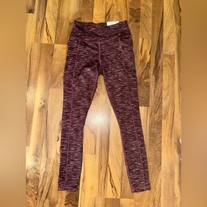 Maroon pocket leggings